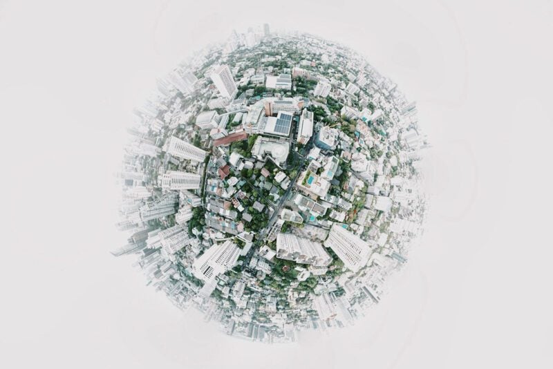 City from above illustration