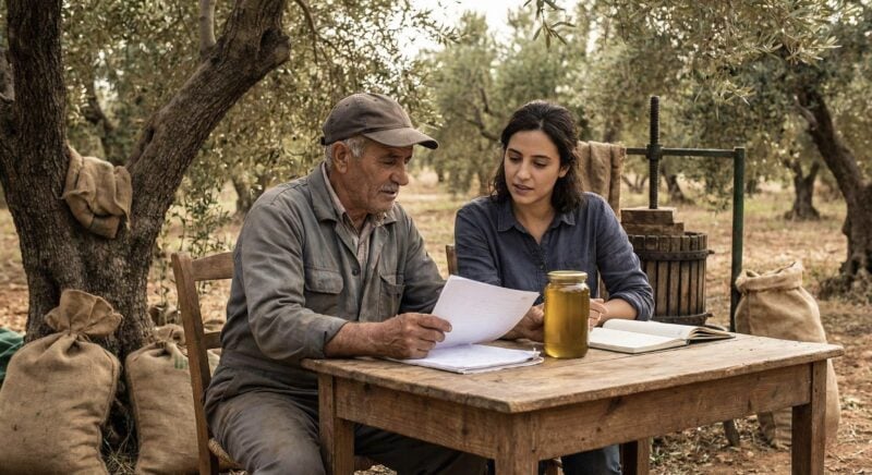 a small family-run olive oil operation in rural Tunisia.